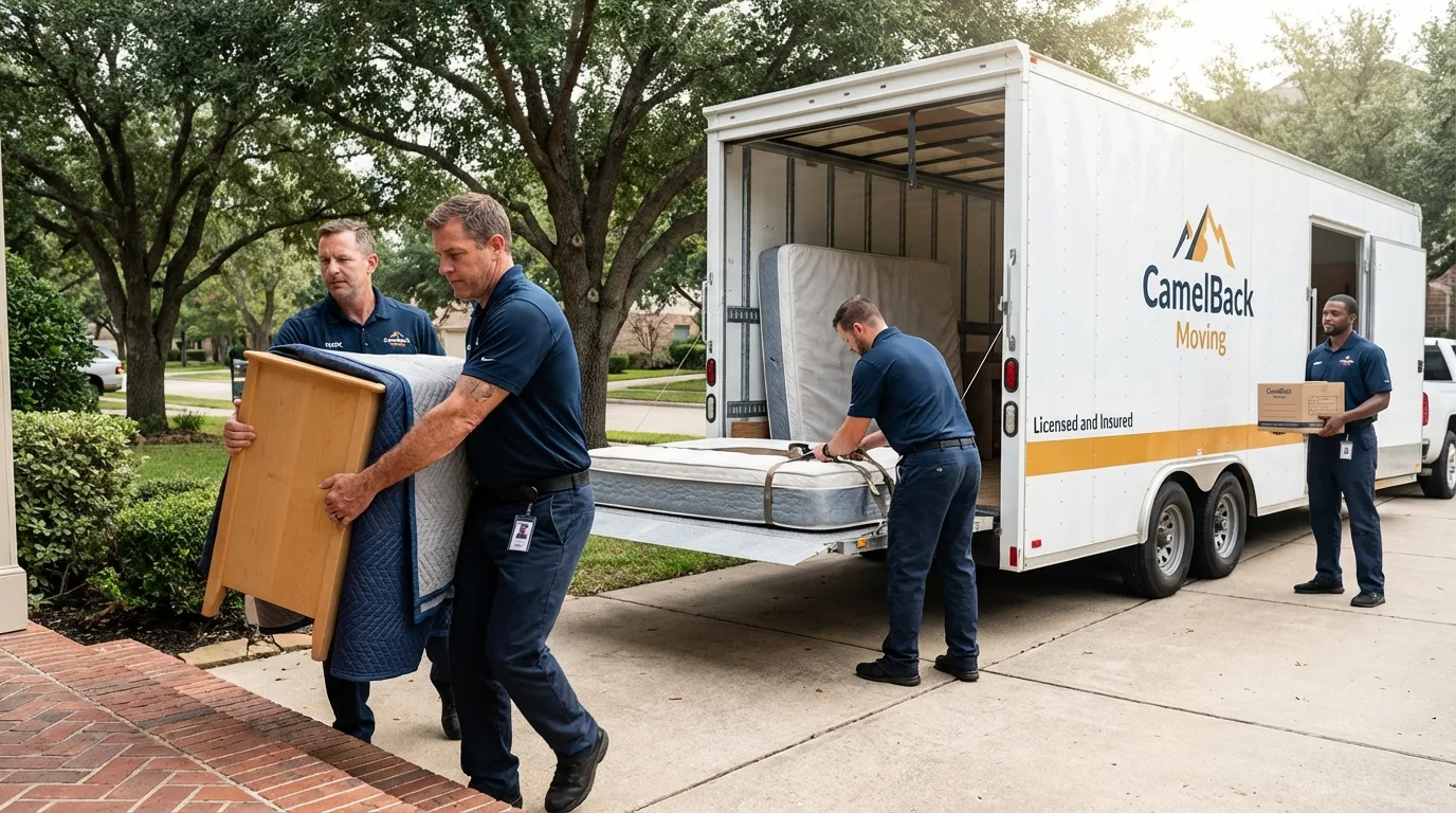 Crew loading residential truck for cross-state move from Roselle Park, NJ